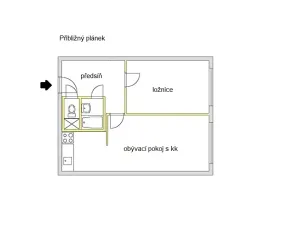 Prodej bytu 2+kk, Praha - Stodůlky, Hostinského, 42 m2