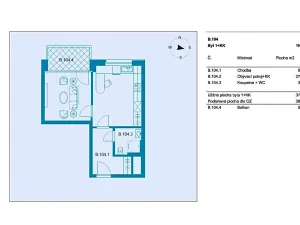 Prodej bytu 2+kk, Praha - Chodov, Benkova, 39 m2