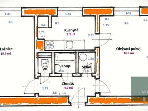 Prodej bytu 2+1, Hrádek, 1. máje, 46 m2