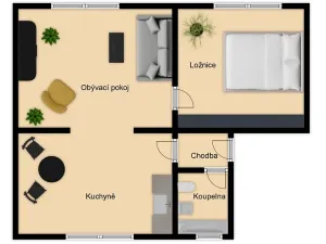 Prodej bytu 2+1, Uničov, Dvořákova, 50 m2