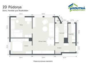 Pronájem bytu 3+1, Frenštát pod Radhoštěm, Dolní, 61 m2