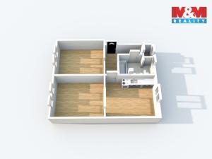 Pronájem bytu 2+1, Ústí nad Labem - Neštěmice, Železná, 48 m2