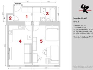 Prodej bytu 2+kk, Praha - Žižkov, Hartigova, 51 m2