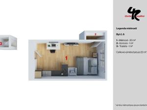 Prodej bytu 1+kk, Praha - Žižkov, Hartigova, 22 m2