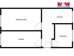 Prodej bytu 2+1, Most, Josefa Skupy, 51 m2