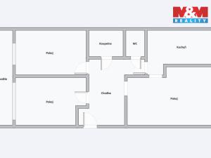 Prodej bytu 3+1, Most, Komořanská, 55 m2