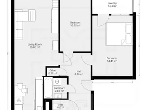Pronájem bytu 3+kk, Praha - Černý Most, Kpt. Stránského, 65 m2