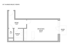 Pronájem bytu 1+kk, Hradec Králové - Třebeš, Ve Stromovce, 41 m2