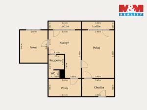 Pronájem bytu 2+1, Sokolov, Marie Majerové, 58 m2