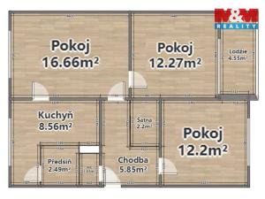 Prodej bytu 3+1, Bor, Borská, 60 m2