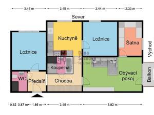 Prodej bytu 4+1, Jindřichův Hradec, Kosmonautů, 87 m2