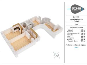 Prodej bytu 4+kk, Praha - Žižkov, Domažlická, 77 m2