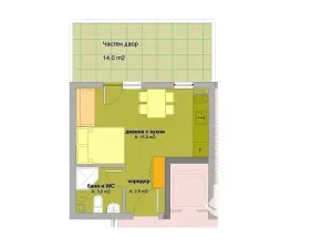 Prodej bytu 1+kk, Bjala, Bulharsko, 39 m2