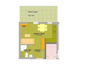 Prodej bytu 1+kk, Bjala, Bulharsko, 39 m2