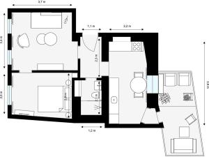 Prodej bytu 2+1, Praha - Malá Strana, Zámecká, 47 m2