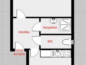 Pronájem bytu 2+kk, Ostrava - Mariánské Hory, Hudební, 46 m2