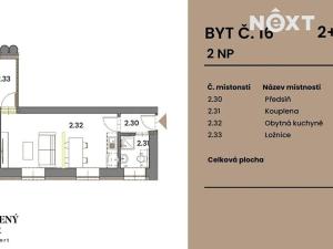 Prodej bytu 2+kk, Rapotín, Výzkumníků, 36 m2