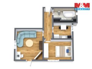 Prodej bytu 2+1, Karlovy Vary - Bohatice, Na Výšině, 45 m2