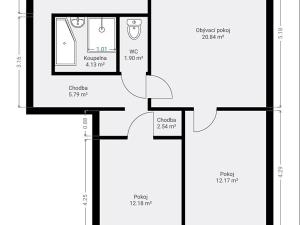 Prodej bytu 3+1, Velká Bystřice, Nádražní I, 68 m2