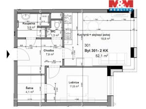 Prodej bytu 2+kk, Nové Strašecí, Viktora Olivy, 52 m2