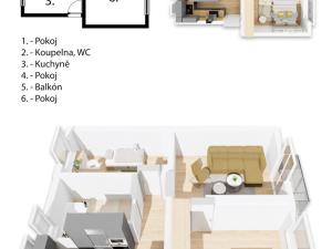 Pronájem bytu 3+kk, Tetín, U Rozvodny, 55 m2