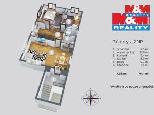 Pronájem bytu 3+1, Mikulášovice, 94 m2