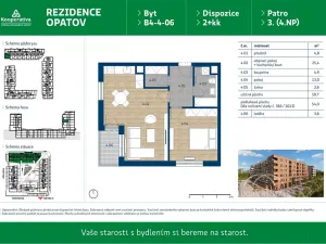 Pronájem bytu 2+kk, Praha - Chodov, Líbalova, 54 m2