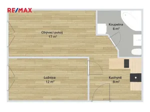 Prodej bytu 2+kk, Praha - Podolí, Podolská, 44 m2