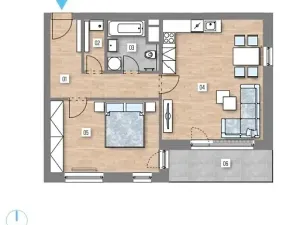 Prodej bytu 2+kk, Praha - Zličín, Strážovická, 59 m2