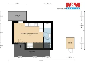 Prodej bytu 2+kk, Mikulov, Koněvova, 36 m2