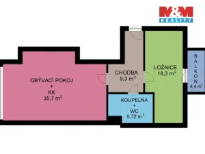 Prodej bytu 2+kk, Pardubice - Polabiny, Bělehradská, 77 m2