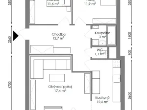Prodej bytu 3+1, Jihlava, Srázná, 78 m2