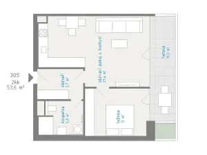 Prodej bytu 2+kk, Hradec Králové - Kukleny, Pražská třída, 54 m2