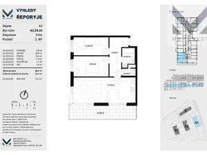 Prodej bytu 3+kk, Praha - Řeporyje, Jáchymovská, 74 m2