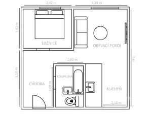 Prodej bytu 2+kk, Litvínov, Kopistská, 41 m2