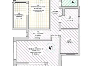 Prodej bytu 3+1, Novalja, Chorvatsko, 59 m2