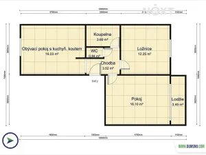 Pronájem bytu 3+kk, Šumperk, Prievidzská, 55 m2