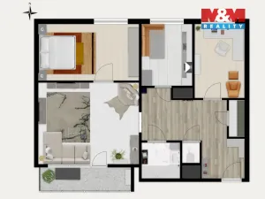 Prodej bytu 3+1, Brno - Starý Lískovec, Dunajská, 66 m2