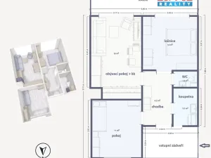 Pronájem bytu 3+kk, Praha - Košíře, Hlaváčkova, 58 m2