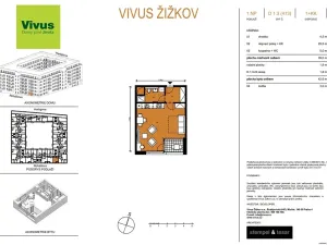 Prodej bytu 1+kk, Praha - Žižkov, Roháčova, 43 m2
