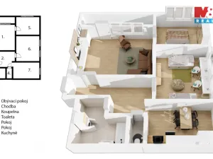 Prodej bytu 3+1, Hodonín, Jižní, 81 m2