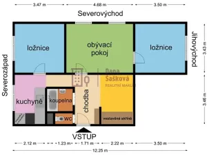 Prodej bytu 3+1, Jindřichův Hradec, Jakubská, 68 m2