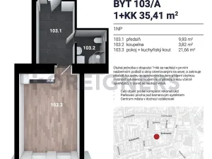 Pronájem bytu 1+kk, Brno, Bratislavská, 35 m2