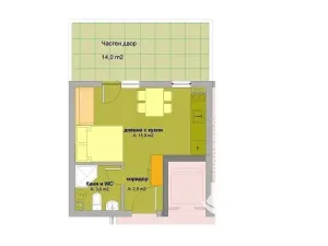 Prodej bytu 1+kk, Bjala, Bulharsko, 39 m2