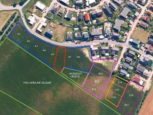 Prodej pozemku pro bydlení, Hrušovany u Brna, Pod Střediskem, 1095 m2