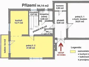 Pronájem pokoje, Praha - Stodůlky, Pod viaduktem, 40 m2