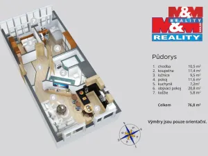 Prodej bytu 3+1, Most, Josefa Ševčíka, 67 m2