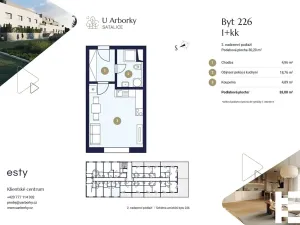 Prodej bytu 1+kk, Praha - Satalice, Za Novákovou zahradou, 30 m2