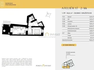 Prodej bytu 2+kk, Praha - Vinohrady, Pod Karlovem, 52 m2