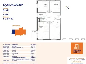 Prodej bytu 4+kk, Mělník, Bezručova, 92 m2